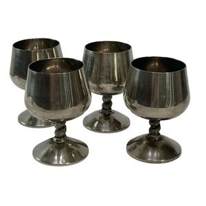 Lot‎ of 4 J Perez Ruiz E.P.B Silver Plated Spain 4" Cordial Goblets Cups VTG